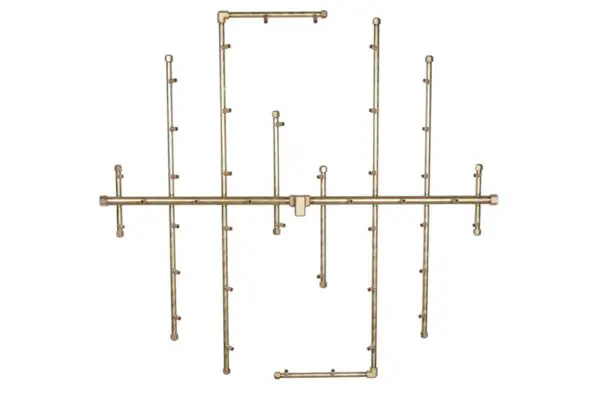 420K BTU 38.25" x 34.5" Universal Crossfire Brass Burner (U420-WT)