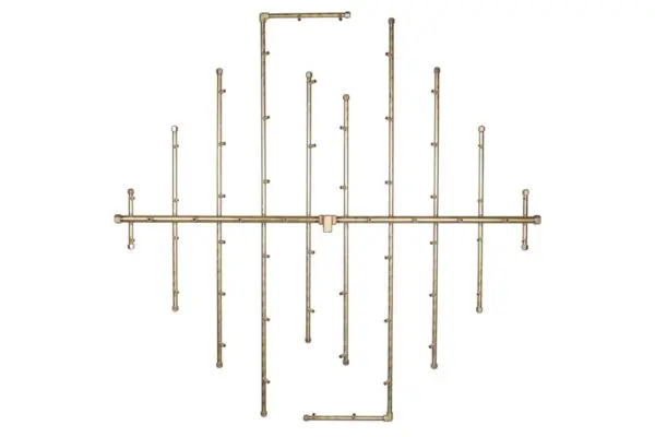 560K BTU 47.5" x 45.75" Universal Crossfire Brass Burner (U560-WT)