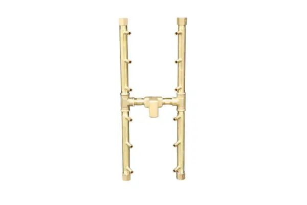 120K BTU 18" X 6.75" Universal Crossfire H-Style Brass Burner (UH120)