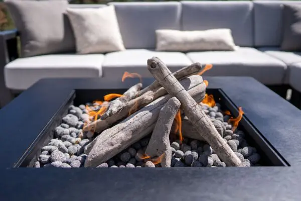 American Fire Glass Driftwood Ceramic Logs