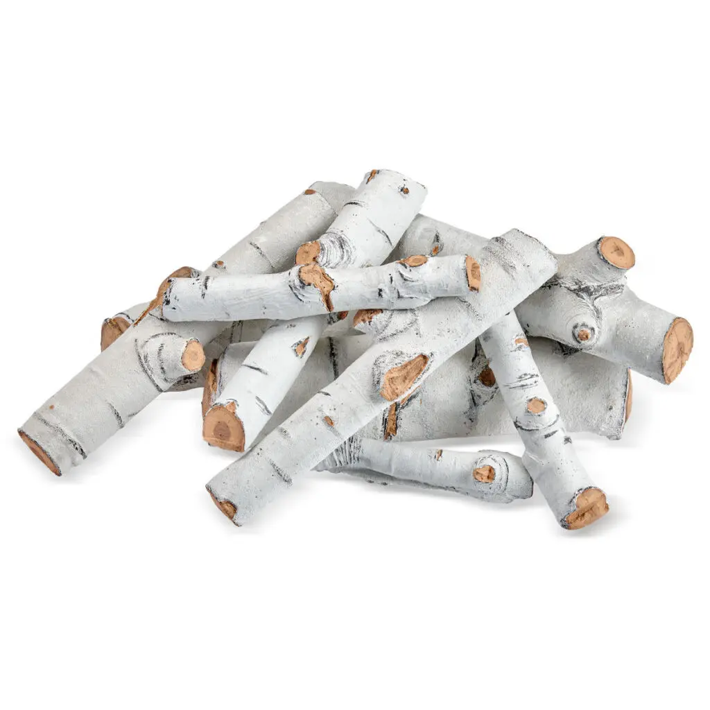 American Fire Glass Sierra Birch Ceramic Logs