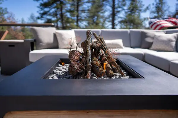 Rustic Pine Logs Montana Fire Pits