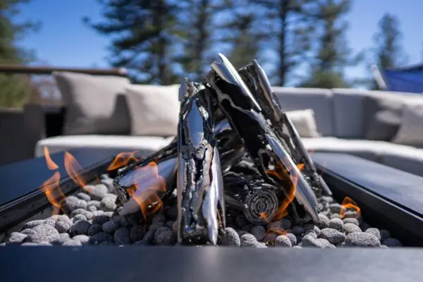 Stainless Steel Ponderosa Pine Logs Montana Fire Pits