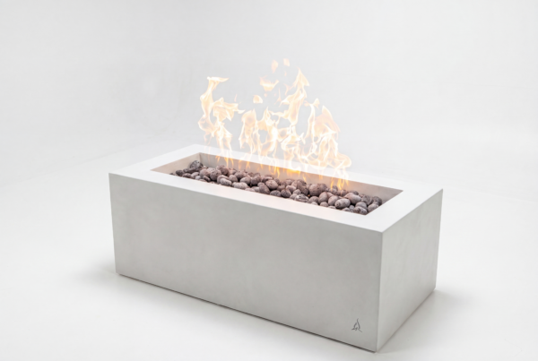 Olympic Studio Steel Fire Table - Storm Cloud 42" x 22" - Fast Ship