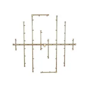 420K BTU 38.25" x 34.5" Universal Crossfire Brass Burner – Openings 48" or Larger (U420-WT)