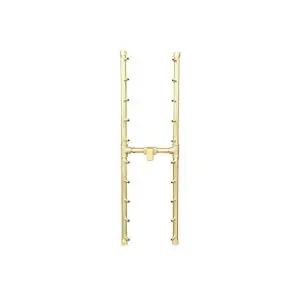 200K BTU 30" x 8.75" Universal Crossfire H-Style Brass Burner – Openings 40" x 17" or Larger (UH200-WT)