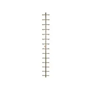 410K BTU 62.5" x 7" Universal Crossfire Tree-Style Brass Burner – Openings 66" x 14" or Larger (UT410-WT)