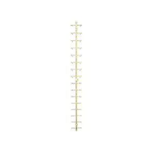 470K BTU 69" x 6.25" Universal Crossfire Tree-Style Brass Burner – Openings 74" x 14" or Larger (UT470-WT)