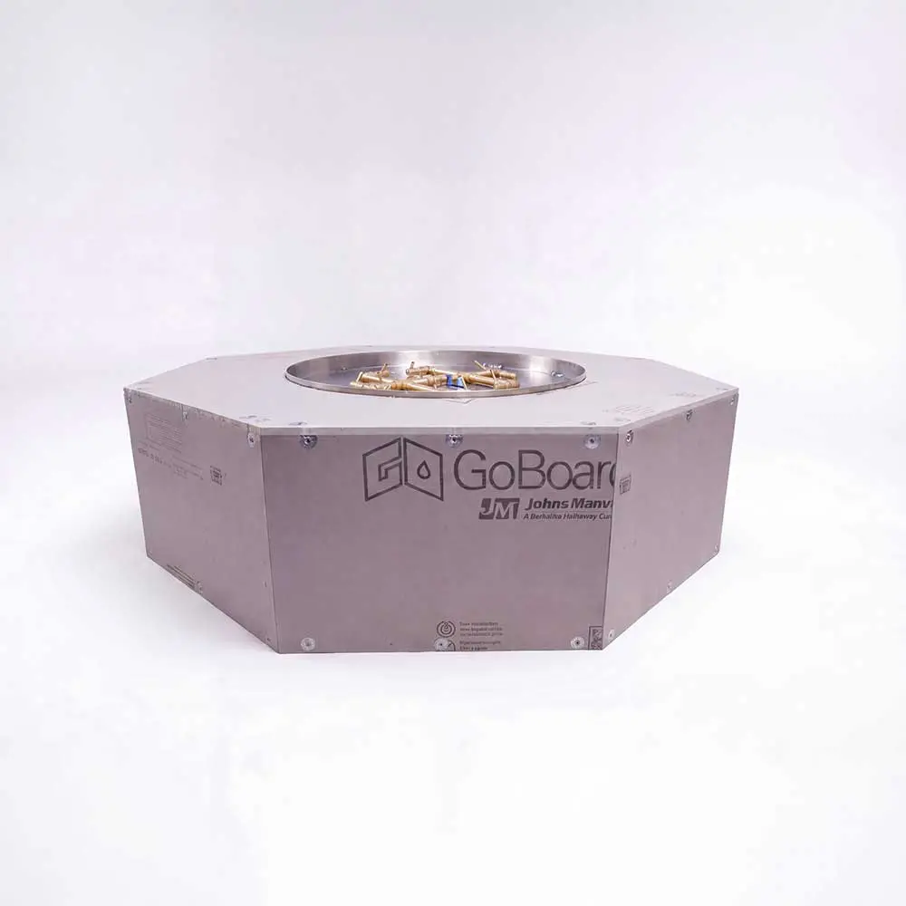 octagonal ready to finish fire pit table kit from Montana Fire Pits