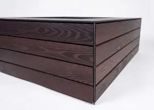 Beartooth Arbor Wood and Aluminum Fire Pit Table from Montana Fire Pits