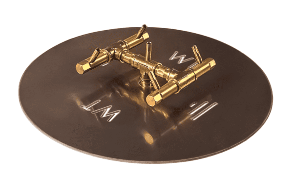 60,000 BTU Warming Trends Crossfire Brass Burner Kit (CFB60) 7.5" x 7.5" - Openings 12" or Larger - Image 5
