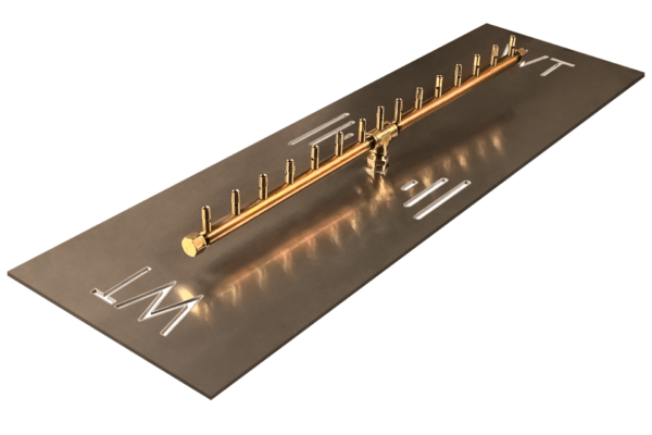 Linear Burner: 150,000 BTU Warming Trends Crossfire Brass Burner Kit (CFBL150) 29.75" - Openings 38" x 8" or Larger - Image 10