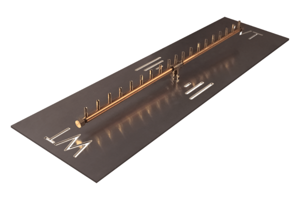 Linear Burner: 190,000 BTU Warming Trends Crossfire Brass Burner Kit (CFBL190) 37.75" - Openings 44" x 8" or Larger - Image 3
