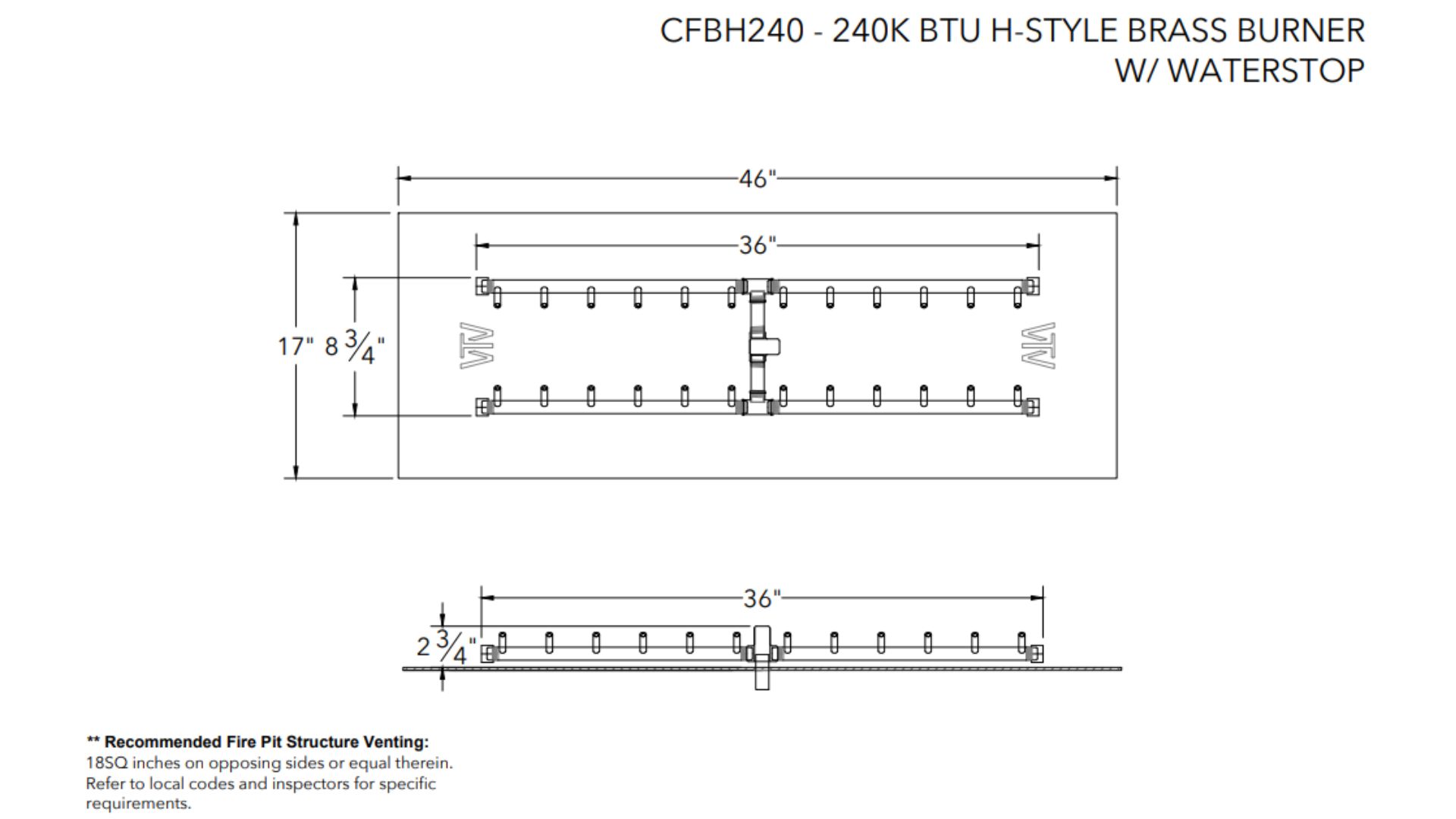 CFBH240 spec sheet 2025