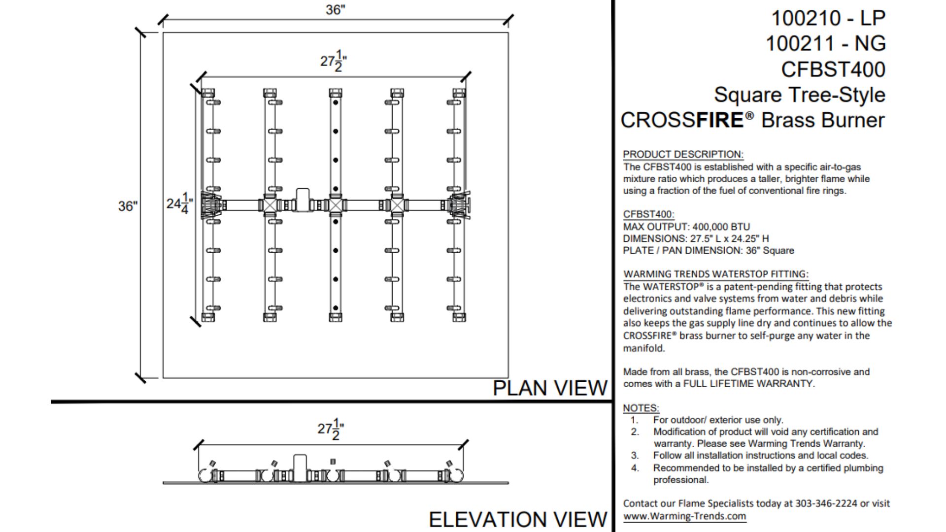 CFBST400 spec sheet 2025