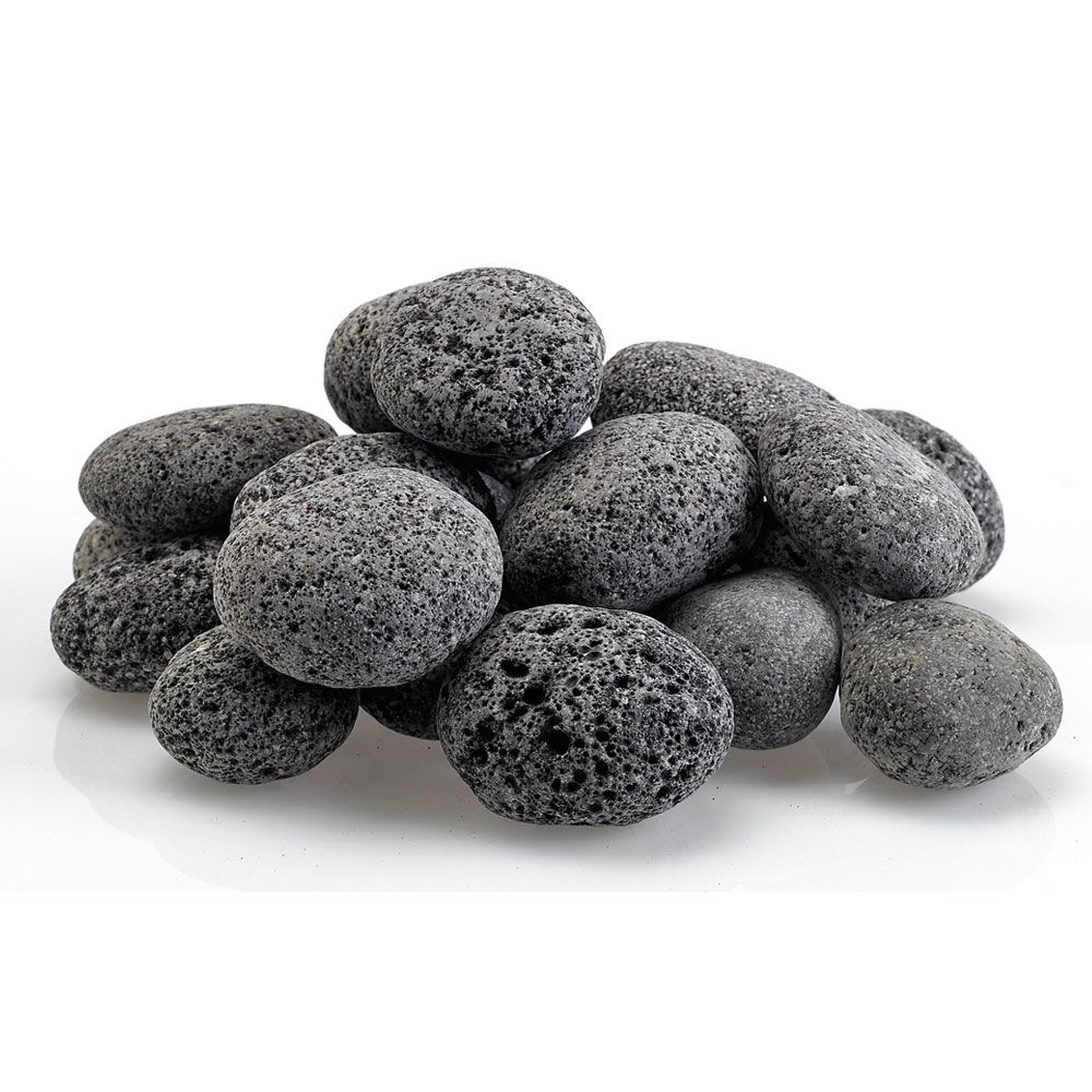 LAVAST-M-10-A Medium Gray Tumbled Lava Stone