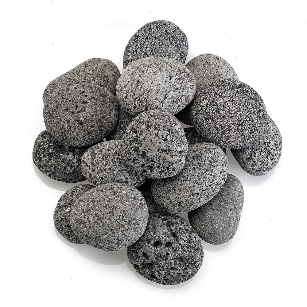 LAVAST-M-10-B Medium Gray Tumbled Lava Stone
