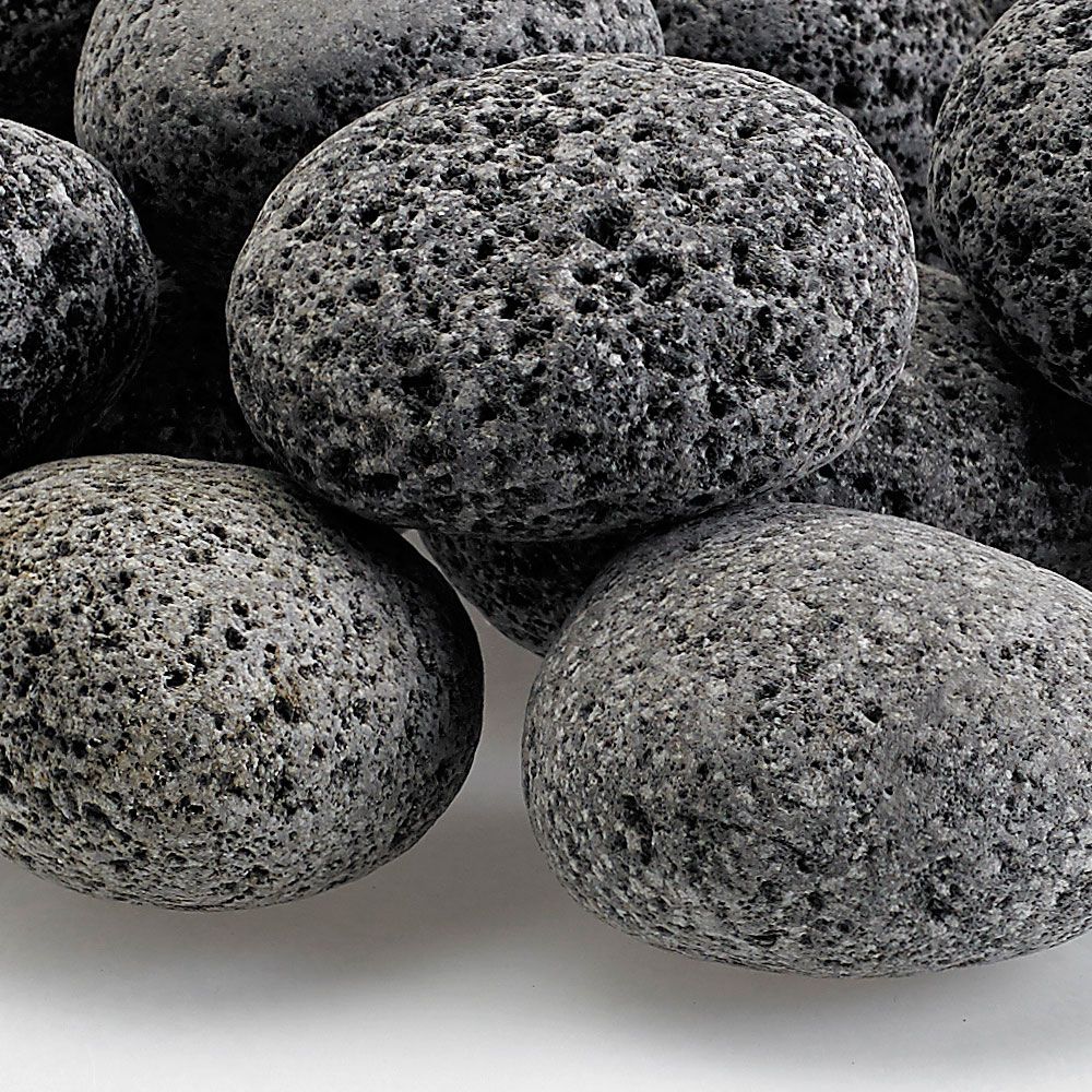 LAVAST-M-10 Medium Gray Tumbled Lava Stone