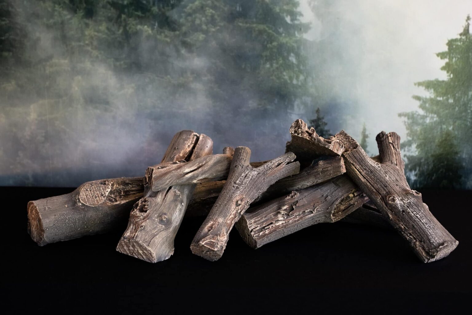 Driftwood Linear Log Set for Rectangular Fire Pits Montana Fire Pits