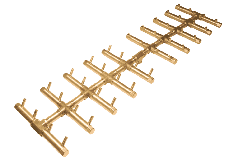 Double tree crossfire brass burner warming trends Montana Fire Pits