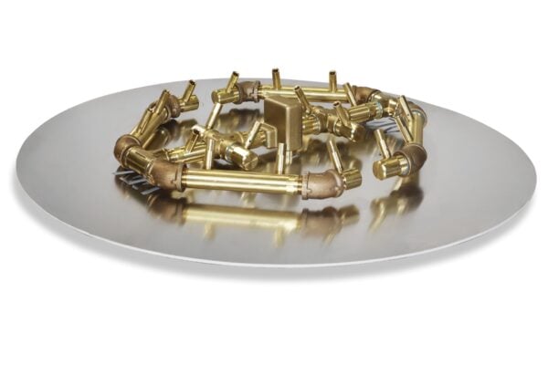 Octagonal Burner: 180,000 BTU Warming Trends Crossfire Brass Burner Kit (CFBO180) 14.75″ x 15.75″ - Openings 22" to 32" - Image 7
