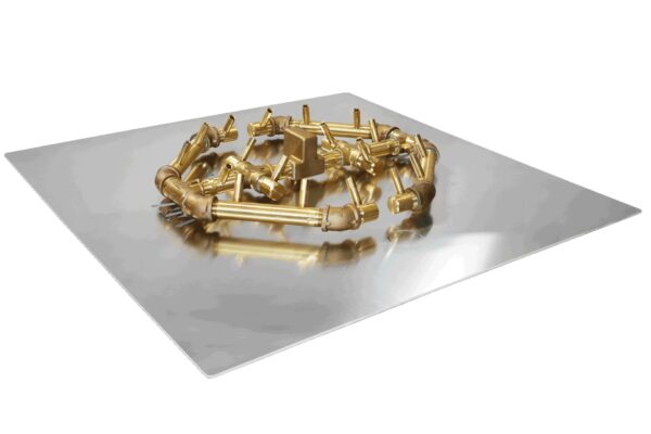 Octagonal Burner: 180,000 BTU Warming Trends Crossfire Brass Burner Kit (CFBO180) 14.75″ x 15.75″ - Openings 22" to 32" - Image 8