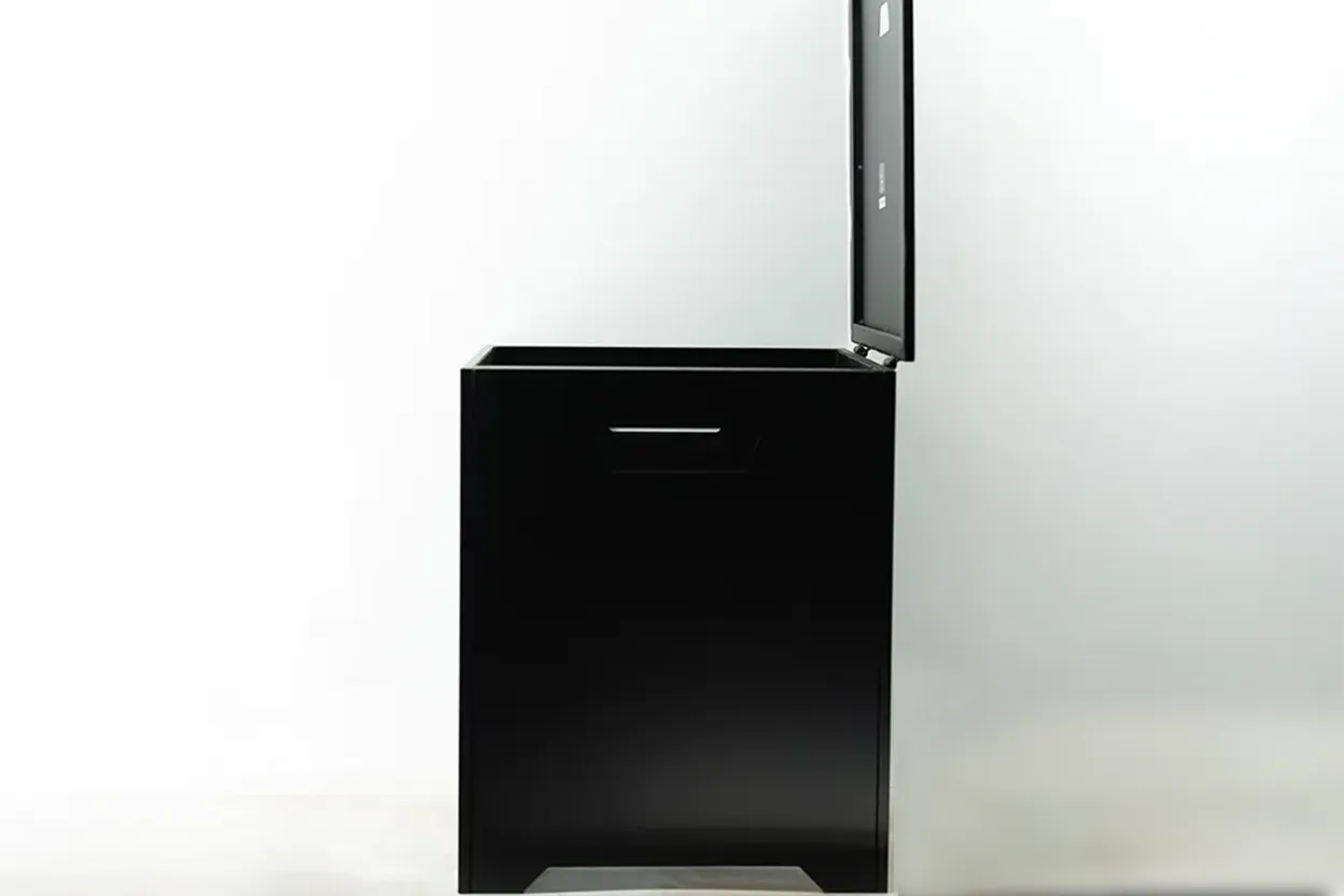 side-view 20-Pound Propane Tank Cover from Montana Fire Pits