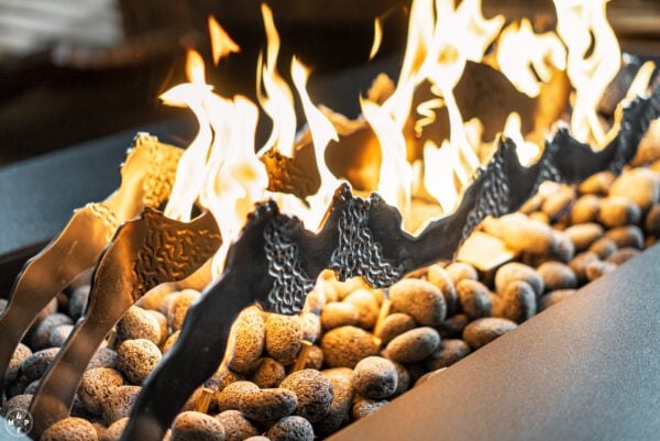 Artisan Mountain Scene - Decorative Hand Made Steel Fire Media - Image 4