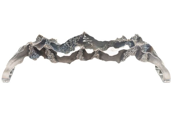 Artisan Mountain Scene - Decorative Hand Made Steel Fire Media - Image 5
