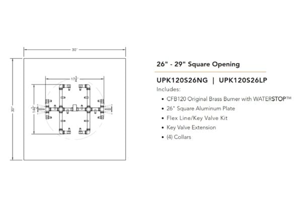 Universal Paver Fire Pit Kits for Square Openings 23" - 42" - Image 3