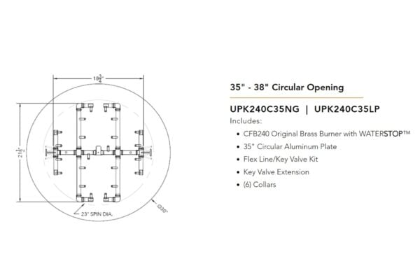 Universal Paver Fire Pit Kits for Circular Openings 23" - 42" - Image 4