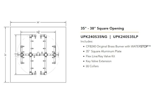 Universal Paver Fire Pit Kits for Square Openings 23" - 42" - Image 5