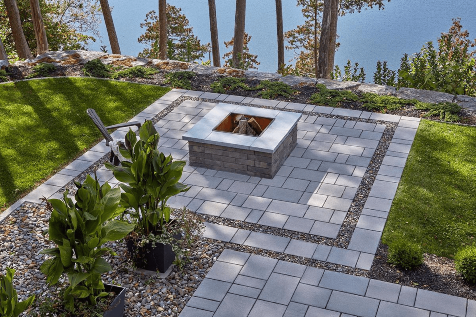 TechoBloc Brandon Paver Fire Pit Gas Insert Kit Crossfire