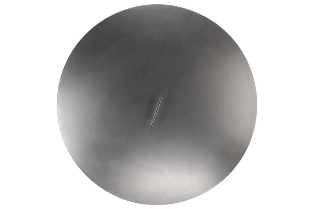 Round Aluminum Fire Pit Flat Cover Brushed