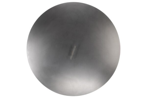 Round Aluminum Fire Pit Flat Cover Brushed