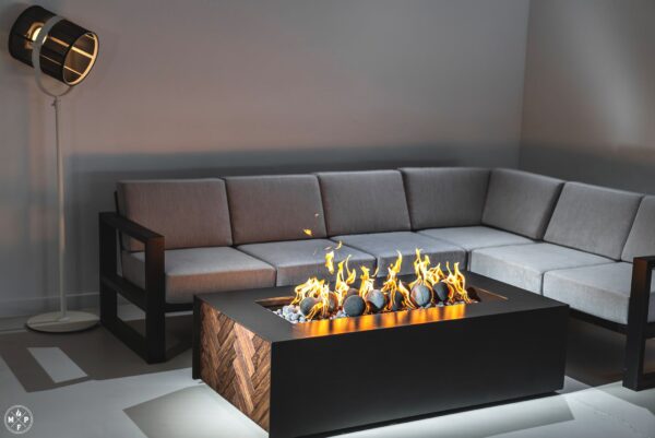 The Teton Metal and Arbor Wood Fire Pit Table - Image 4