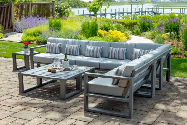 Mia Collection Full Outdoor Sectional Furniture Set - Configurable Seating - Image 3