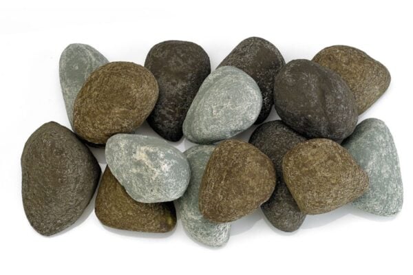 Natural Color Ceramic Fire River Stones - 15 Stone Set - Image 5