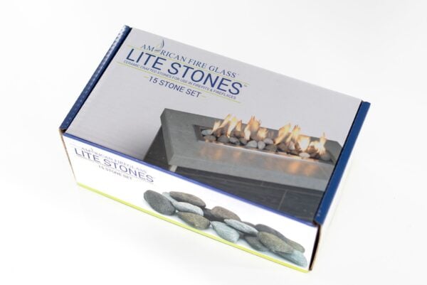 Cottage White Ceramic Fire River Stones - 15 Stone Set - Image 3