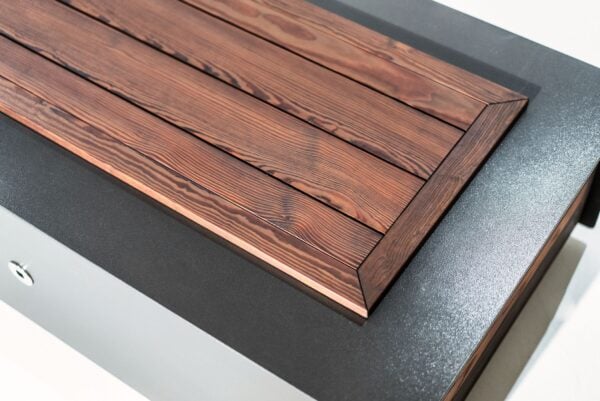 Rectangular Hand Crafted Natural Wood Fire Pit Flat Covers - Image 5