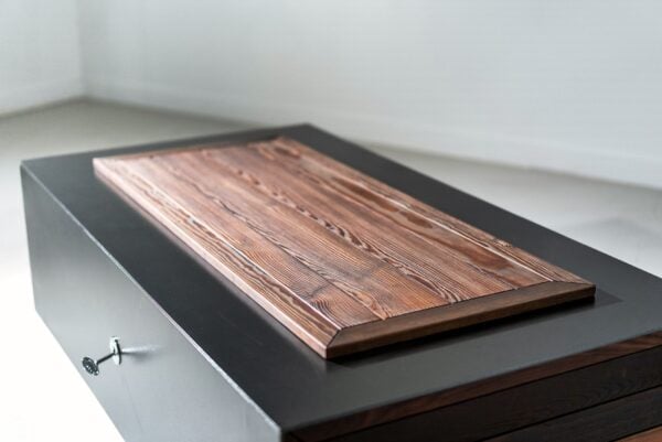 Rectangular Hand Crafted Natural Wood Fire Pit Flat Covers - Image 7