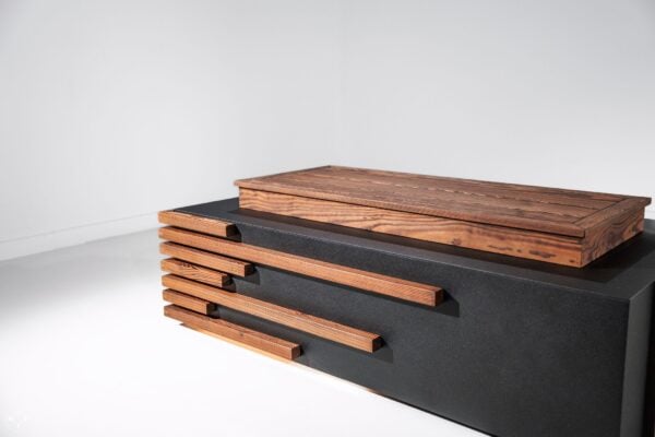 Arbor Wood Hand Crafted Raised Fire Pit Tabletop Cover - Square or Rectangle - Image 4