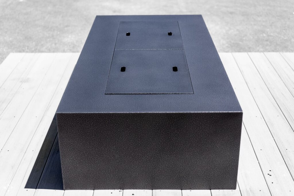 67 in Olympic fire pit in steel charcoal