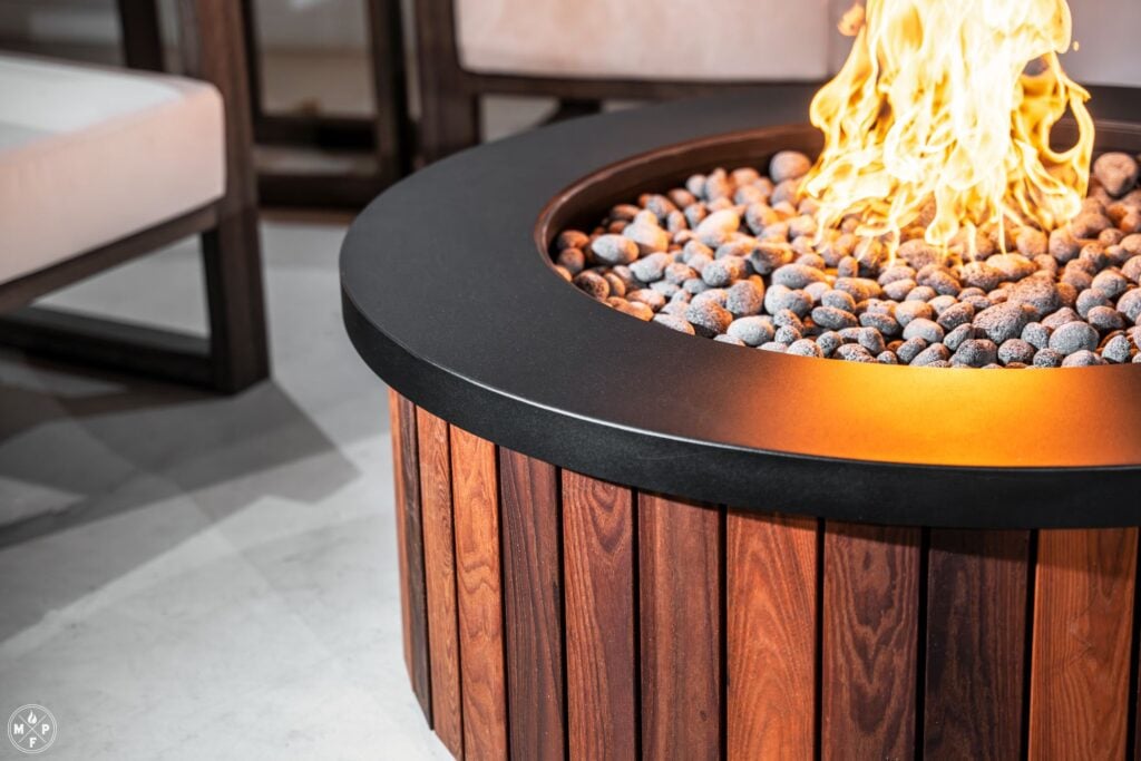 Sequoia Fire Table with Black Diamond Top