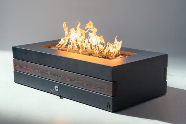 The Bridger Arbor Wood and Metal Fire Pit Table