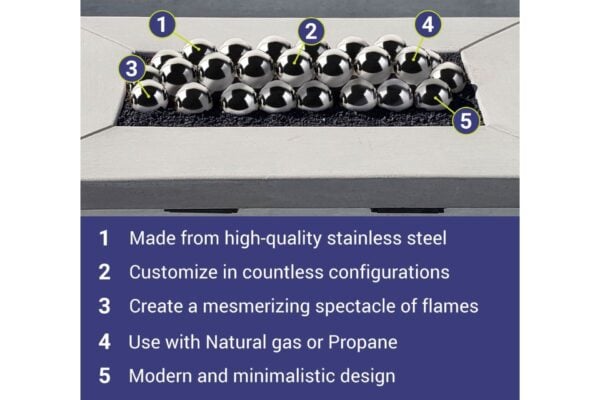 4” Stainless Steel IronFire Balls - Set of 6 Cannonballs - Image 5