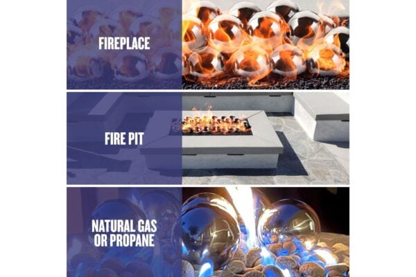 4” Stainless Steel IronFire Balls - Set of 6 Cannonballs - Image 7