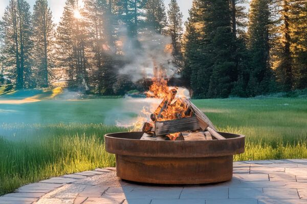 The Larch Corten Steel Premium Fire Pit - Wood Burning - Image 3
