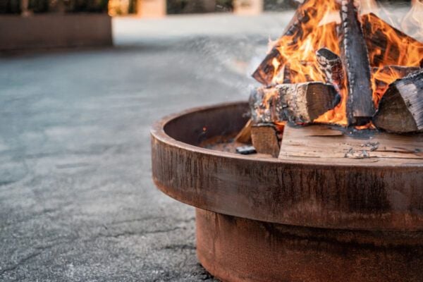 The Larch Corten Steel Premium Fire Pit - Wood Burning - Image 4