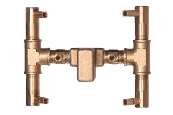 60,000 BTU Warming Trends Crossfire Brass Burner Kit (CFB60XL) 7" x 5" - Openings 12" or Larger